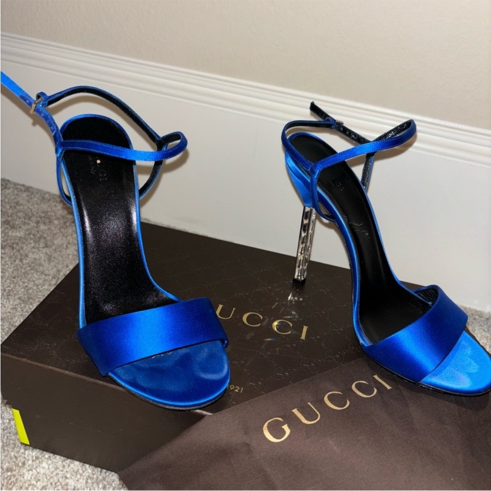Gucci Women's Blue Strappy Heels